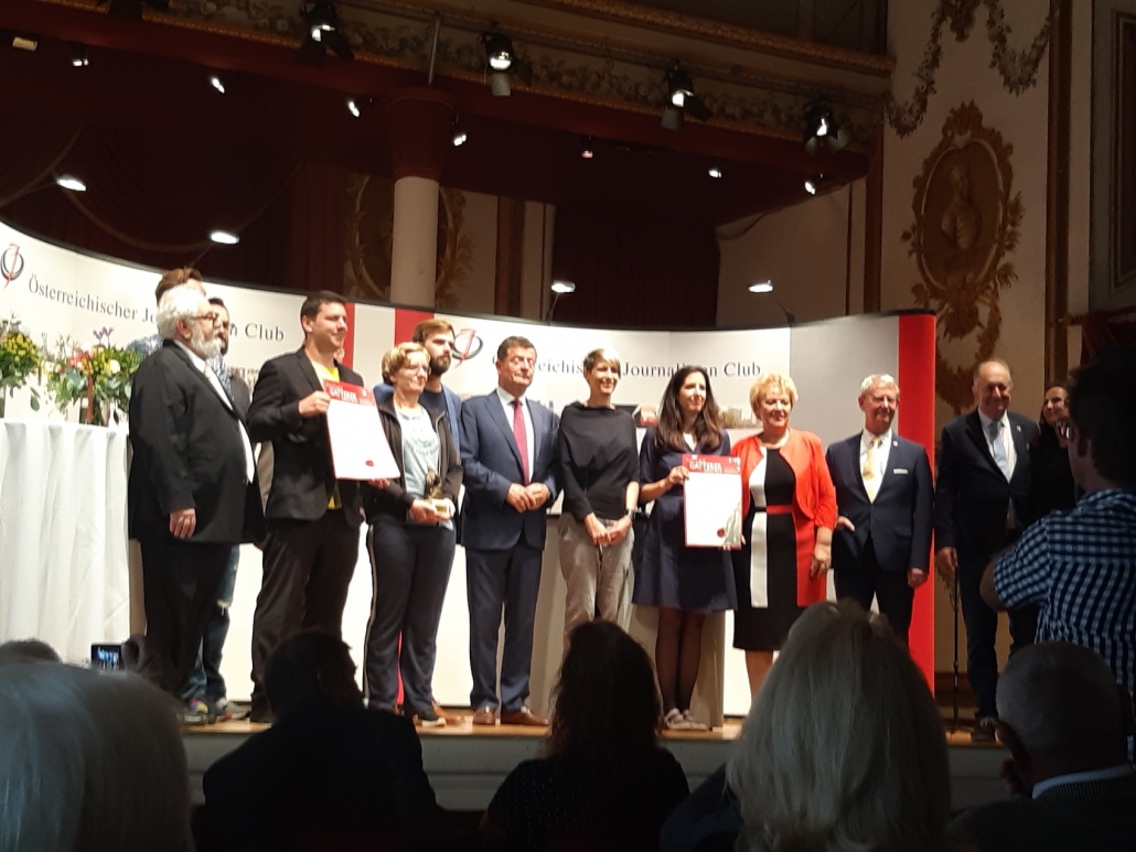 Ehrengäste und Sieger bei der Claus Gatterer-Preisverleihung 2019